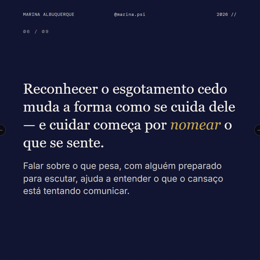 Slide 7 de 10, Minimal: continuação da lista de sinais em fundo claro.